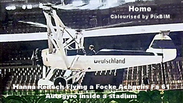 Home Hanna Reitsch the first person to fly a helicopter Hanna flew it inside a stadium
